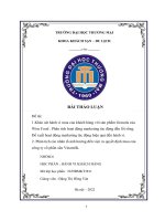 Khảo sát hành vi mua của khách hàng với sản phẩm granola của wise food   phân tích hoạt động marketing tác động đến lối sống  đề xuất hoạt động marketing