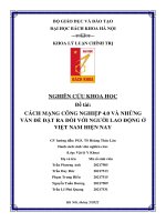 CÁCH MẠNG CÔNG NGHIỆP 4.0 VÀ NHỮNG VẤN ĐỀ ĐẶT RA ĐỐI VỚI NGƯỜI LAO ĐỘNG Ở VIỆT NAM HIỆN NAY
