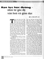 Bạo lực học đường   nhìn từ góc độ văn hoá và giáo dục