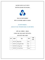 BÁO CÁO THÍ NGHIỆM MÔN CƠ SỞ ĐIỀU KHIỂN TỰ ĐỘNG BÀI THÍ NGHIỆM 2 KHẢO SÁT ĐẶC TÍNH ĐỘNG HỌC CỦA HÊ THỐNG