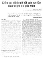 Kiểm tra, đánh giá kết quả học tập nhìn từ góc độ giáo viên