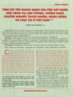 Tính tất yếu khách quan của việc xây dựng nền công vụ liên thông, thống nhất, chuyên nghiệp, trách nhiệm, năng động và thực tài ở việt nam