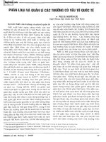 Phân loại và quản lí các trường có yếu tố quốc tế