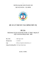 ĐỀ án lý THUYẾT tài CHÍNH TIỀN tệ đề tài THÂM hụt NGÂN SÁCH NHÀ nước và THỰC TRẠNG ở VIỆT NAM GIAI đoạn 2018 – 2020