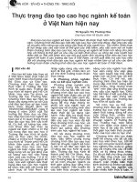 Thực trạng đào tạo cao học ngành kế toán ở việt nam hiện nay