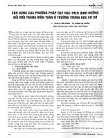 Vận dụng các phương pháp dạy học theo định hướng đổi mới trong môn toán ở trường trung học cơ sở