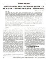 Khả năng chống tia UV và khả năng kỵ nước của gỗ được xử lý bởi keo nhựa thông   đồng sunphat