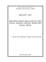 Phương pháp hàm lồi và ứng dụng trong chứng minh bất đẳng thức