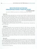 Một số vấn đề đặt ra về mô hình chính quyền địa phương ở thành phố thủ đức