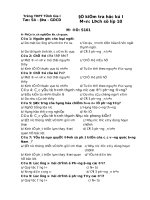 Đề kiểm tra lịch sử lớp 10 phần trắc nghiệm