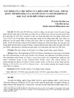 Tác động của việc đóng cửa biên giới việt nam   trung quốc tới đời sống của người nùng và người hmông ở khu vực giáp biên tỉnh cao bằng