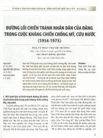 Đường lối chiến tranh nhân dân của đảng trong cuộc kháng chiến chống mỹ, cứu nước (1954 1975)