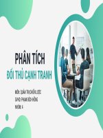 QUẢN TRỊ CHIẾN lược PHÂN TÍCH ĐỐI THỦ CẠNH TRANH