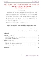 Ứng dụng bổ đề và đạo hàm trong chứng minh bất đẳng thức