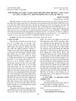 Ảnh hưởng của liều lượng đạm bón đến sinh trưởng, năng suất và chất lượng của một số giống dưa lưới tại sơn la