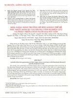 Khả năng sinh trưởng bê red angus thế hệ thứ nhất sinh ra tại trung tâm nghiên cứu và phát triển chăn nuôi gia súc lớn