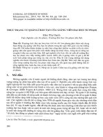 Thực trạng quản lý đào tạo của giảng viên đại học sư phạm