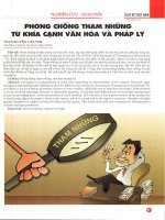 Phòng chống tham nhũng từ khía cạnh văn hóa và pháp lý