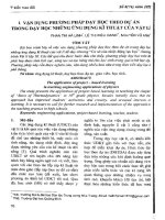 Vận dụng phương pháp dạy học theo dự án trong dạy hoc những ứng dụng kĩ thuật của vật lí
