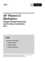 2021 AP exam administration sample student responses   AP physics c: mechanics free response question 2: set 1