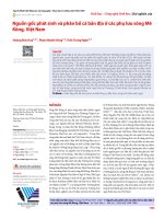 Nguồn gốc phát sinh và phân bố cá bản địa ở các phụ lưu sông mê kông, việt nam