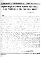 Một số biện pháp tăng cường mối quan hệ giữa trường đại học và doanh nghiệp