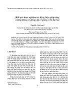 Kết quả thực nghiệm tác động biện pháp tăng cường động cơ giảng dạy ở giảng viên đại học