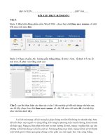 BÀI THỰC HÀNH WORD 2019 HAY