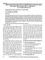 Một số kết quả điều tra về thành phần loài hoa thảo ứng dụng trong kiến trúc cảnh quan tại thành phố đà lạt