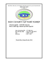 báo cáo thực tập đợt 1 nghiệp vụ bếp tại khách sạnkhách sạn hải nguyên  đường hồ xuân hương sầm sơn