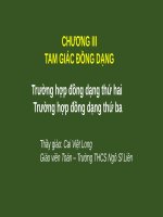 Bài giảng Toán lớp 8: Chương 3 - GV. Cai Việt Long