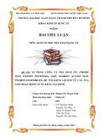 SỬ ụn ôn ụ TRA SO t t (TRADE MAP, EXPORT POTENTIAL MAP, MARKET ACCESS MAP, FINDRULESOFORIGIN) ể tìm k ếm lợ í h từ FTA HO HO t n XUẤT KHẨU ả ỊNH