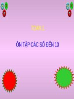 Bài giảng môn Toán lớp 1: Ôn tập các số đến 10