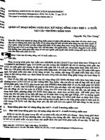 Quản lý hoạt động giáo dục kỹ năng sống cho trẻ 5 6 tuổi tại các trường mầm non