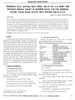 Nghiên cứu đánh giá hiệu quả xử lý một số thành phần chất ô nhiễm hữu cơ có trong nước thải sản xuất bia bằng mùn cưa