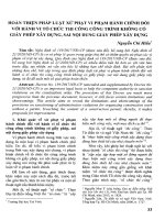 Hoàn thiện pháp luật xử phạt vi phạm hành chính đôi với hành vi tổ chức thi công công trình không có giấy phép xây dựng, sai nội dung giấy phép xây dựng