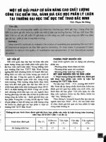 Một số giải pháp cơ bản nâng cao chất lượng công tác kiểm tra, đánh giá các học phần lý luận tại trường đại học thể dục thể thao bắc ninh