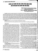 Khảo sát mức độ hài lòng của sinh viên đối với dịch vụ giáo dục đại học