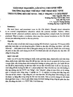 Giáo dục đạo đức, lối sống cho sinh viên trường đại học thể dục thể thao bắc ninh theo tư tưởng hồ chí minh   thực trạng và giải pháp