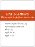 BÀI tập lớn lập TRÌNH WEB  đề bài: xây dựng website quản lý thư viện phân tán trực tuyến