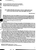 Quy trình tổ chức xây dựng chương trình môn học trong đào tạo đại học theo hệ thống tín chỉ