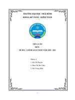 CHÍNH SÁCH THUẾ 20192022