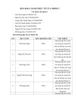 BẢN báo cáo đi THỰC tế NHÓM 3