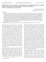 Nền kinh tế tài nguyên và ảnh hưởng tới môi trường tự nhiên trong sản xuất nông nghiệp của dân tộc mông vùng cao phía bắc việt nam