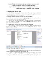 Một số thủ thuật khi sử dụng phần mềm Adobe Presenter tạo bài giảng E-learning