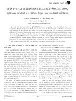 Quản lý chất thải rắn sinh hoạt dựa vào cộng đồng  nghiên cứu điển hình ở xã sài sơn, huyện quốc oai, thành phố hà nội