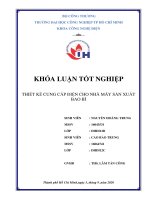 Thiết kế cung cấp điện cho nhà máy sản xuất bao bì