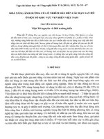 Khả năng ảnh hưởng của ô nhiễm dầu đến các rạn san hô ở một số khu vực ven biển việt nam