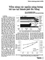 Tiềm năng các nguồn năng lượng tái tạo tại thành phố đà nẵng
