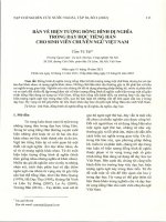 Bàn về hiện tượng đồng hình dị nghĩa trong dạy học tiếng hán cho sinh viên chuyên ngữ việt nam